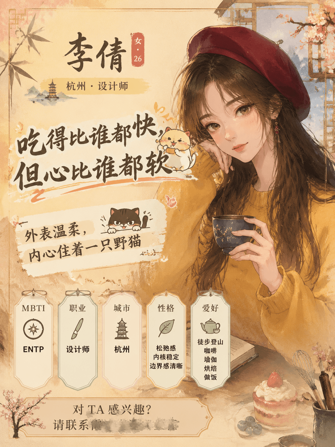 国风二次元 风格 AI 海报示例
